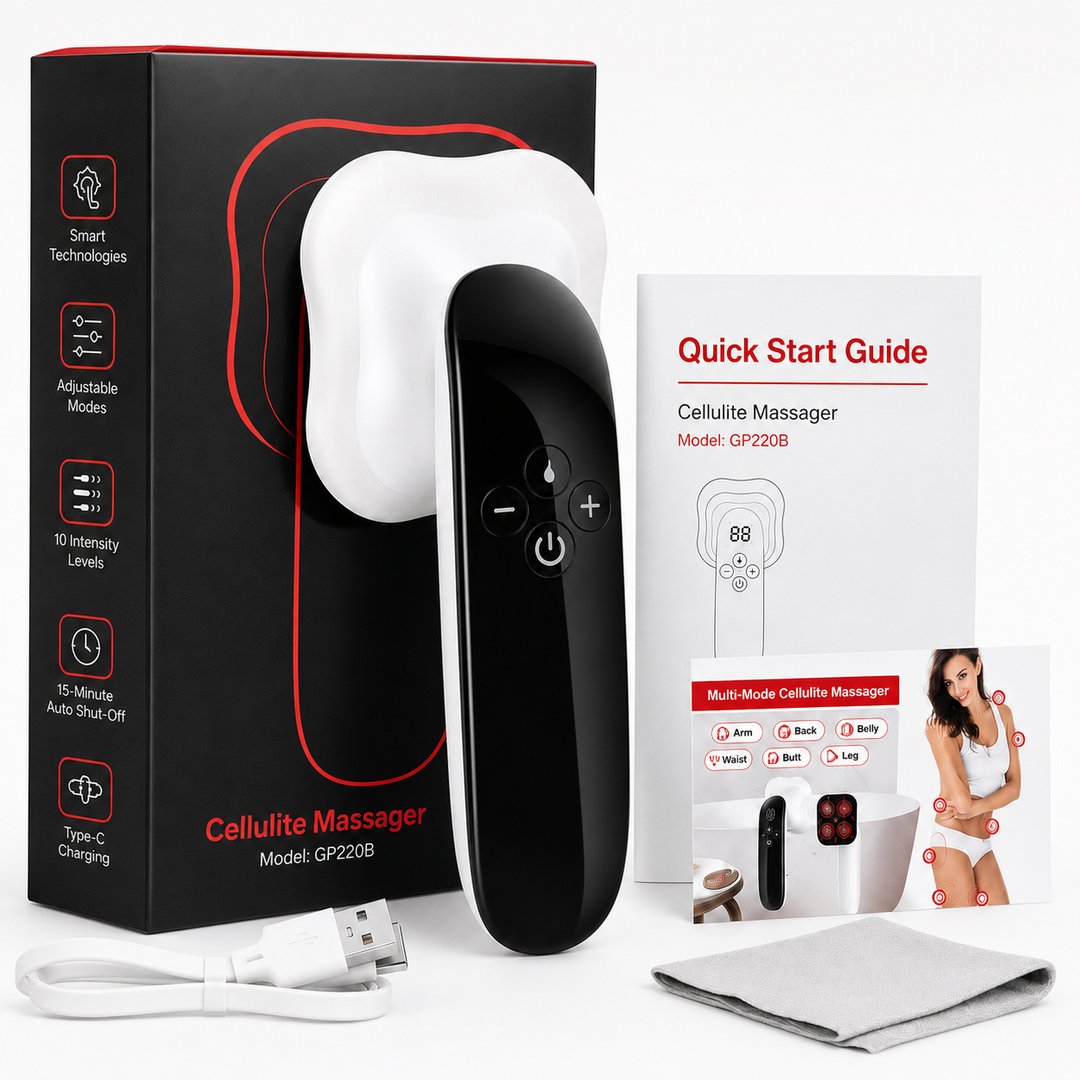 Premium Electric Body Massage Device Rechargeable Handheld Massager Heat Function Adjustable Intensity Cordless Portable Relaxation Tool