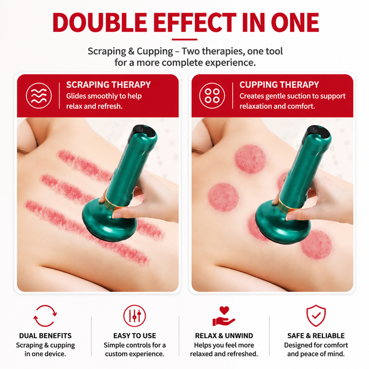 Premium Electric Cupping Massager 12 Level Vacuum Suction Infrared Heating Gua Sha Scraping Body Massage Therapy Device Anti Cellulite Slimming Relaxation Tool