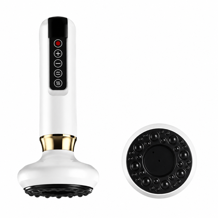Premium Electric Cupping Massager 12 Level Vacuum Suction Infrared Heating Gua Sha Scraping Body Massage Therapy Device Anti Cellulite Slimming Relaxation Tool