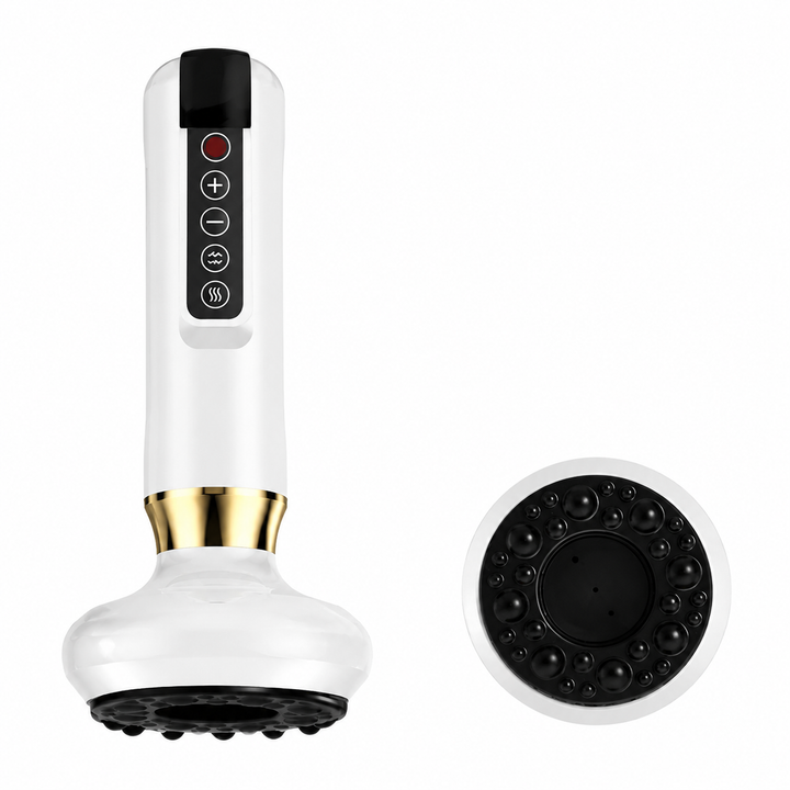 Premium Electric Cupping Massager Vacuum Suction Device Gua Sha Tool Infrared Heat 12 Levels Rechargeable Body Massager for Home Gym Daily Use