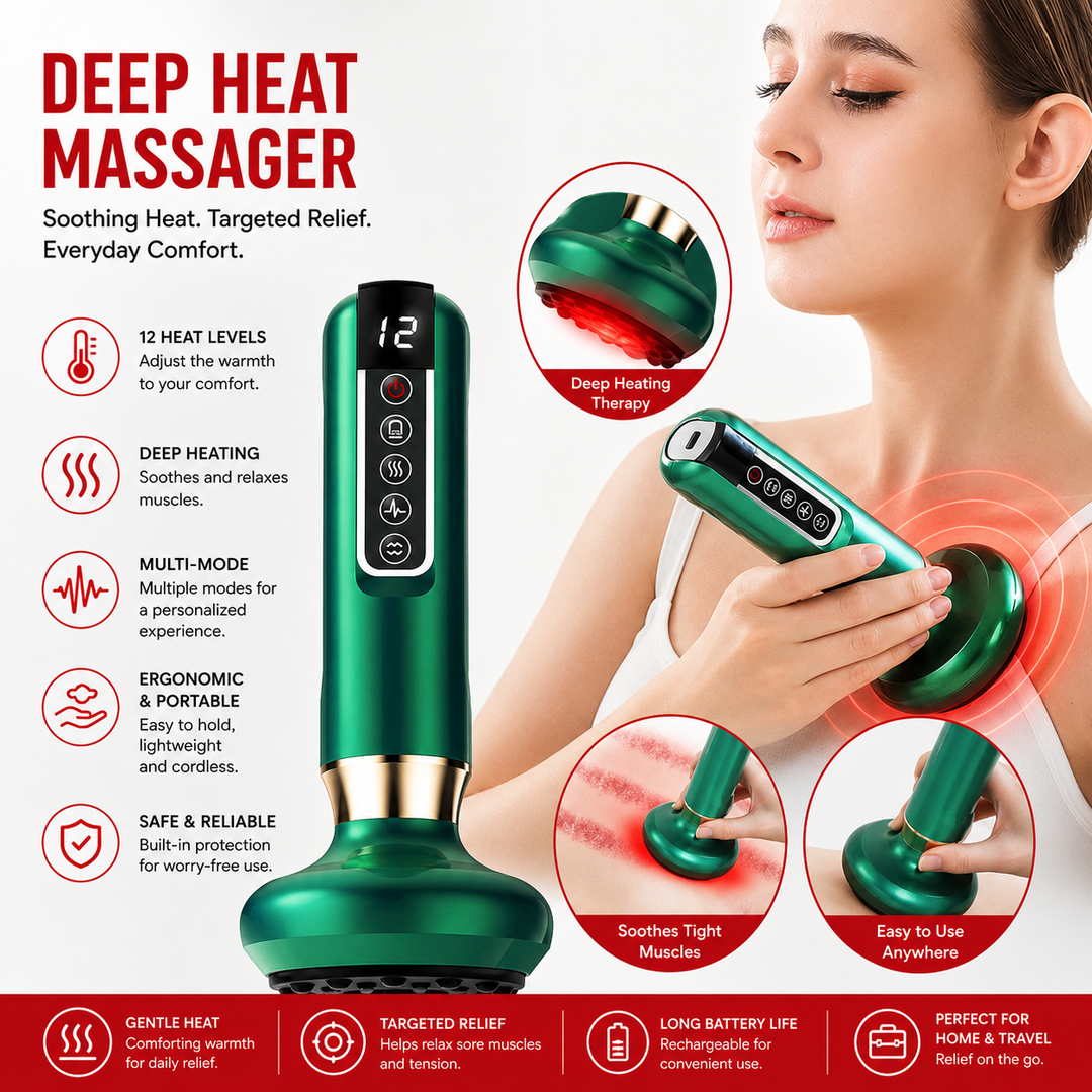 Premium Electric Cupping Massager Vacuum Suction Device Gua Sha Tool Infrared Heat 12 Levels Rechargeable Body Massager for Home Gym Daily Use