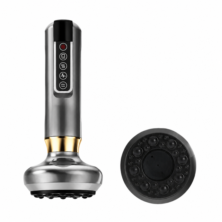 Premium Electric Cupping Massager Vacuum Suction Device Gua Sha Tool Infrared Heat 12 Levels Rechargeable Body Massager for Home Gym Daily Use