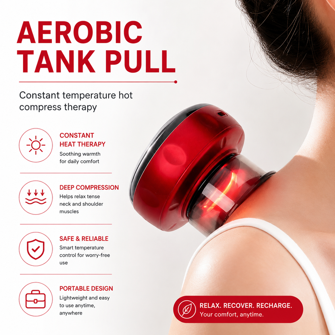 Premium Electric Cupping Massager Vacuum Suction Device Gua Sha Tool Red Light Heat 12 Levels Rechargeable Portable Body Massager Home Therapy Device