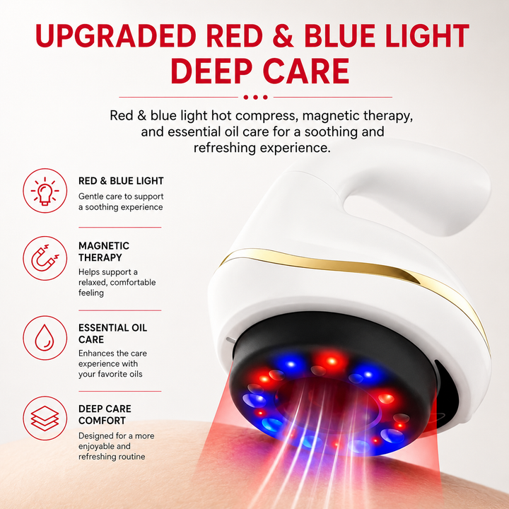 Premium Electric Cupping Massager with Heat Heated Suction Scraping Massage Device for Muscle Tension Relief Portable Wellness Recovery Tool