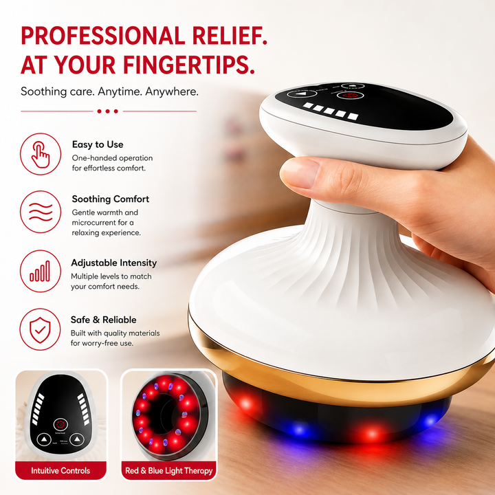 Premium Electric Cupping Massager with Heat Heated Suction Scraping Massage Device for Muscle Tension Relief Portable Wellness Recovery Tool