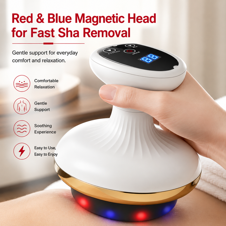 Premium Electric Cupping Massager with Heat Heated Suction Scraping Massage Device for Muscle Tension Relief Portable Wellness Recovery Tool