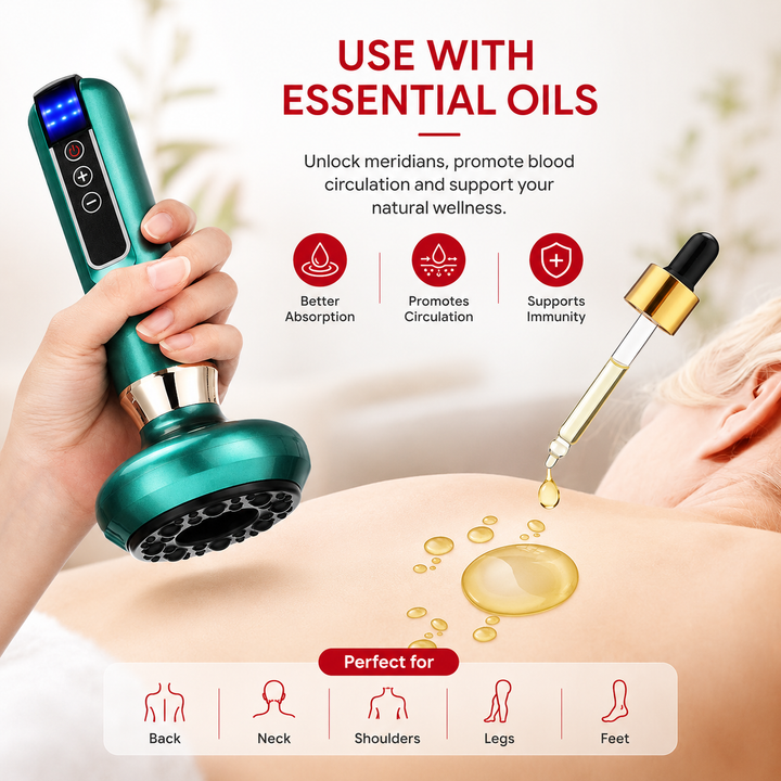Premium Electric Cupping Therapy Device Suction Massage Machine Infrared Heat 12 Level Muscle Recovery Scraping Massager Wireless Rechargeable Portable