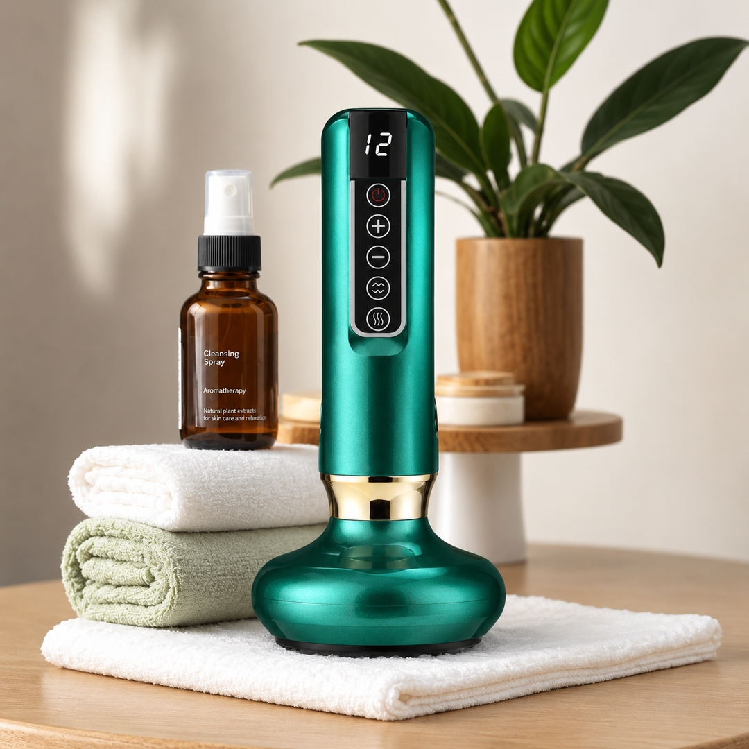 Premium Electric Cupping Therapy Device Suction Massage Machine Infrared Heat 12 Level Muscle Recovery Scraping Massager Wireless Rechargeable Portable