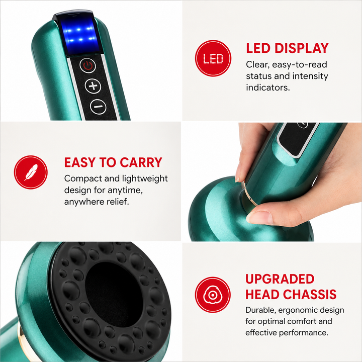 Premium Electric Cupping Therapy Device Suction Massage Machine Infrared Heat 12 Level Muscle Recovery Scraping Massager Wireless Rechargeable Portable