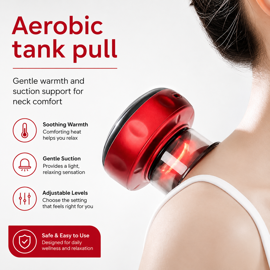 Premium Electric Cupping Therapy Set Rechargeable Gua Sha Vacuum Massage Device 12 Level Suction Red Light Heating Body Relaxation Wellness Support Tool