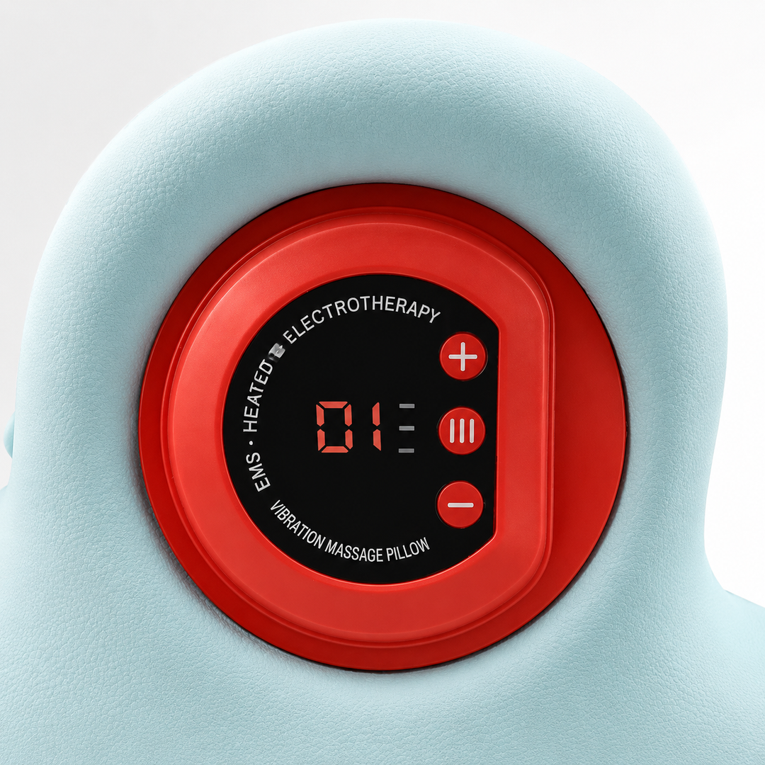 Premium Electric EMS Neck Massager Heated Cervical Spine Support Device Airbag Vibration Infrared Neck Relaxation Wearable Cordless Neck Care Massager