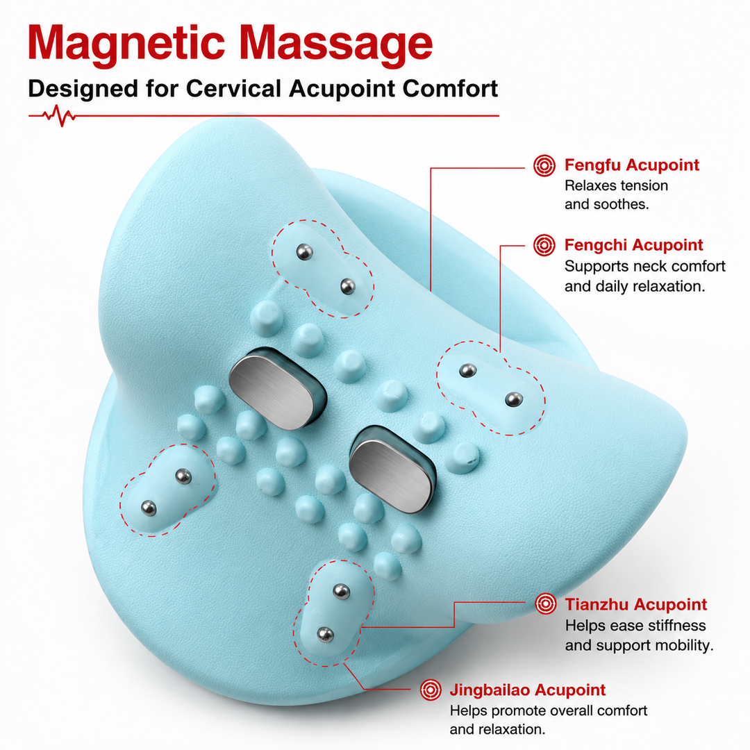 Premium Electric EMS Neck Massager Heated Cervical Spine Support Device Airbag Vibration Infrared Neck Relaxation Wearable Cordless Neck Care Massager