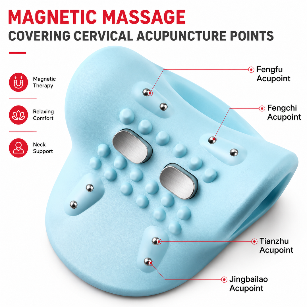 Premium Electric EMS Neck Massager Heated Neck Stretcher Vibration Airbag Cervical Support Wearable Neck Relaxation Heat Infrared Therapy Device