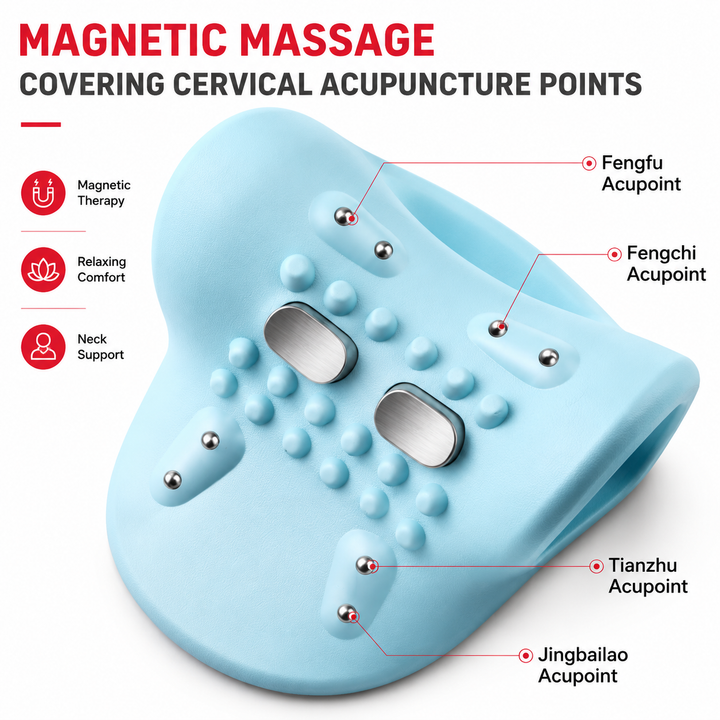 Premium Electric EMS Neck Massager Heated Neck Stretcher Vibration Airbag Cervical Support Wearable Neck Relaxation Heat Infrared Therapy Device