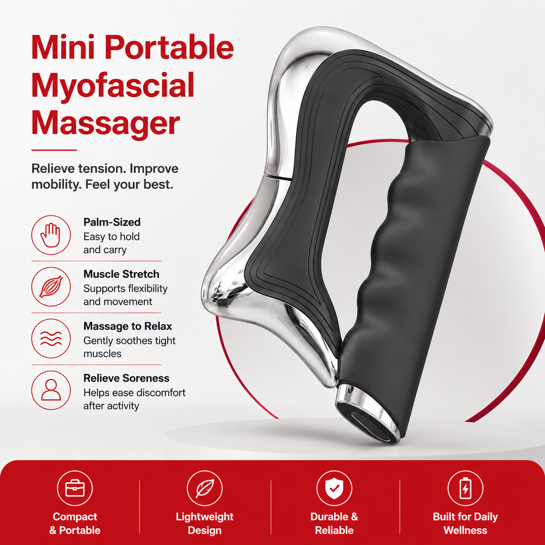 Premium Electric Fascia Massager NMES Gua Sha Body Scraping Tool Muscle Stimulation Deep Tissue Massage Device Rechargeable Full Body Pain Relief Relaxation