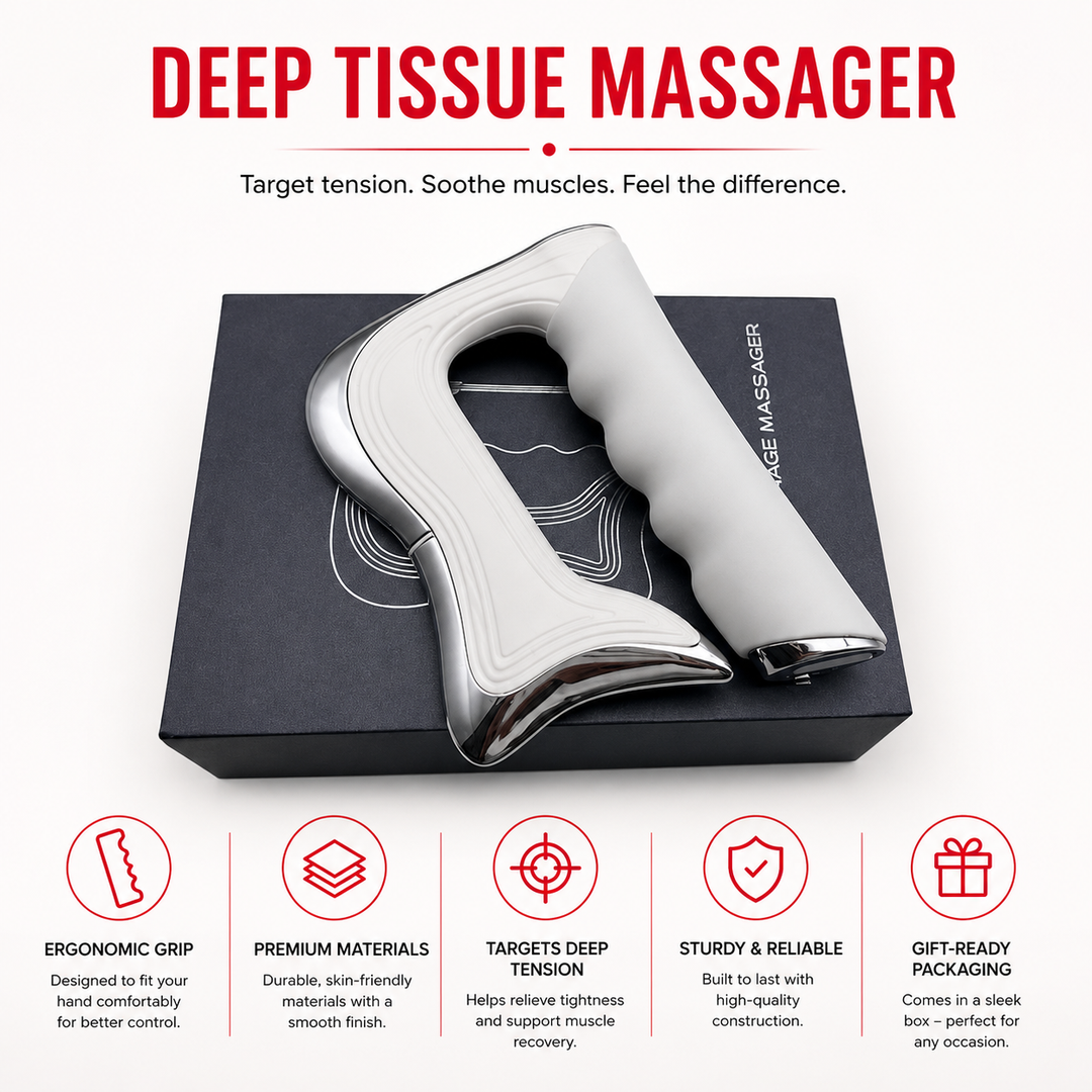 Premium Electric Fascia Massager NMES Muscle Stimulation Gua Sha Massage Tool Full Body Scraping Device Rechargeable Deep Tissue Relaxation Massage