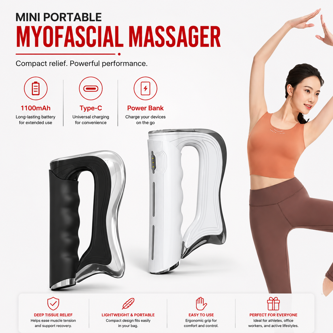 Premium Electric Fascia Massager NMES Muscle Stimulation Gua Sha Massage Tool Full Body Scraping Device Rechargeable Deep Tissue Relaxation Massage