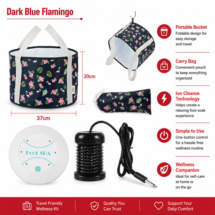 Premium Electric Foot Spa Massager Portable Foot Bath Vibrating Whirlpool Foot Soak Machine Compact Home Spa Device for Relaxation Daily Use Comfort