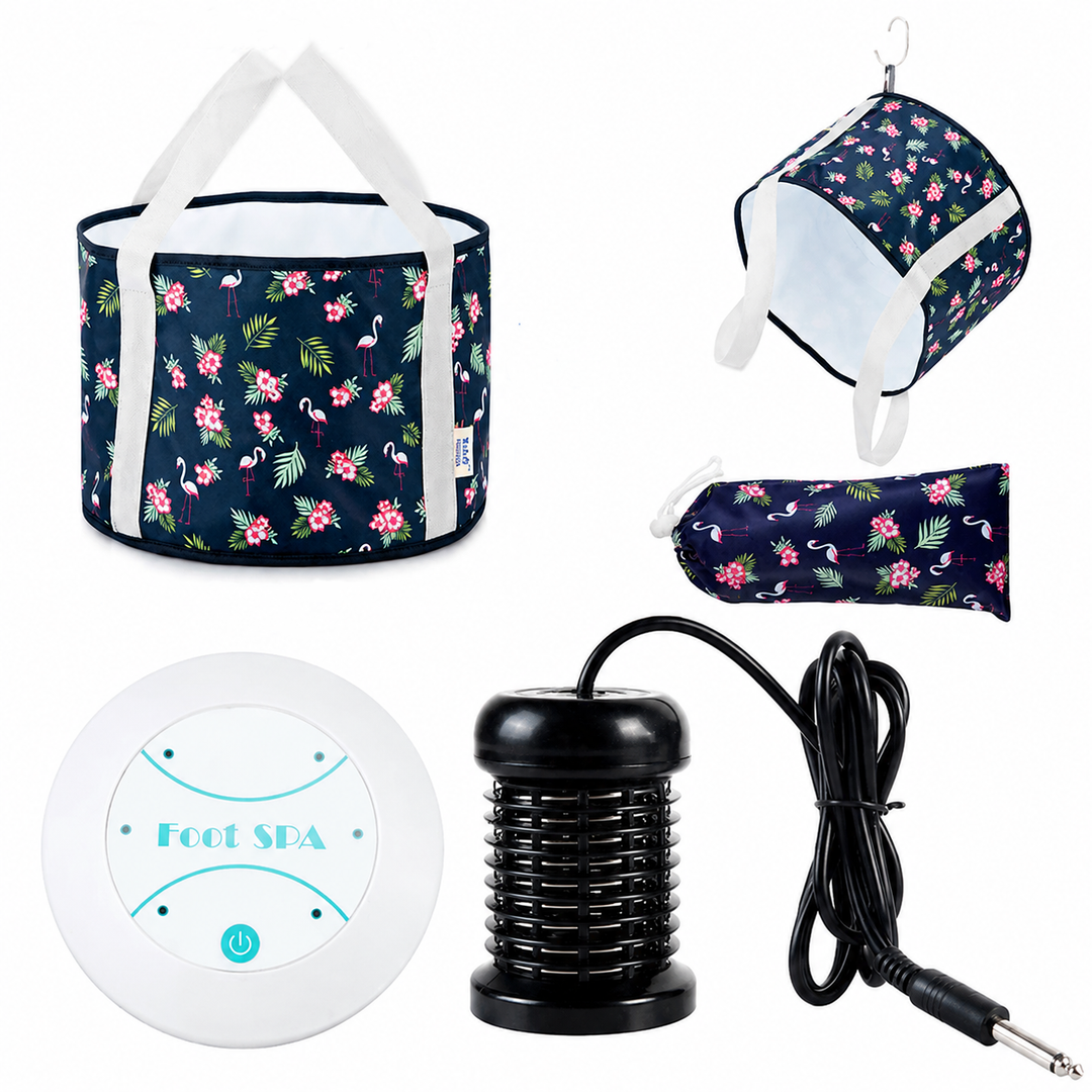 Premium Electric Foot Spa Massager Portable Foot Bath Vibrating Whirlpool Foot Soak Machine Compact Home Spa Device for Relaxation Daily Use Comfort