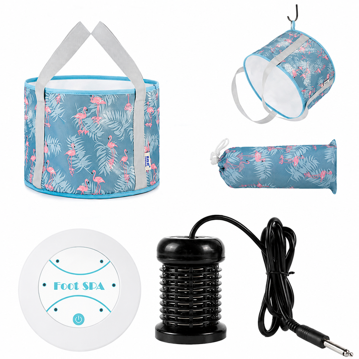 Premium Electric Foot Spa Massager Portable Foot Bath Vibrating Whirlpool Foot Soak Machine Compact Home Spa Device for Relaxation Daily Use Comfort