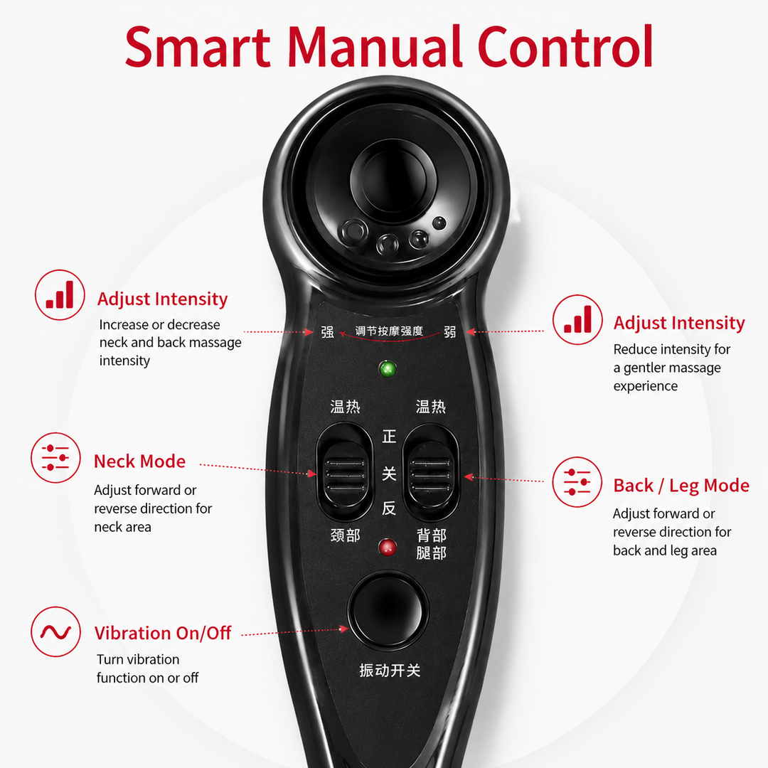 Premium Electric Full Body Massage Chair Infrared Heating Shiatsu Deep Kneading Vibration Neck Back Waist Leg Adjustable Relaxation Massage Seat
