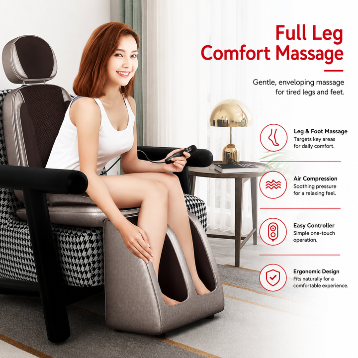Premium Electric Full Body Massage Chair Infrared Heating Shiatsu Deep Kneading Vibration Neck Back Waist Leg Adjustable Relaxation Massage Seat