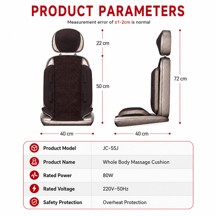 Premium Electric Full Body Massage Chair Infrared Heating Shiatsu Kneading Vibration Neck Back Waist Leg Relaxation Adjustable Ergonomic Chair