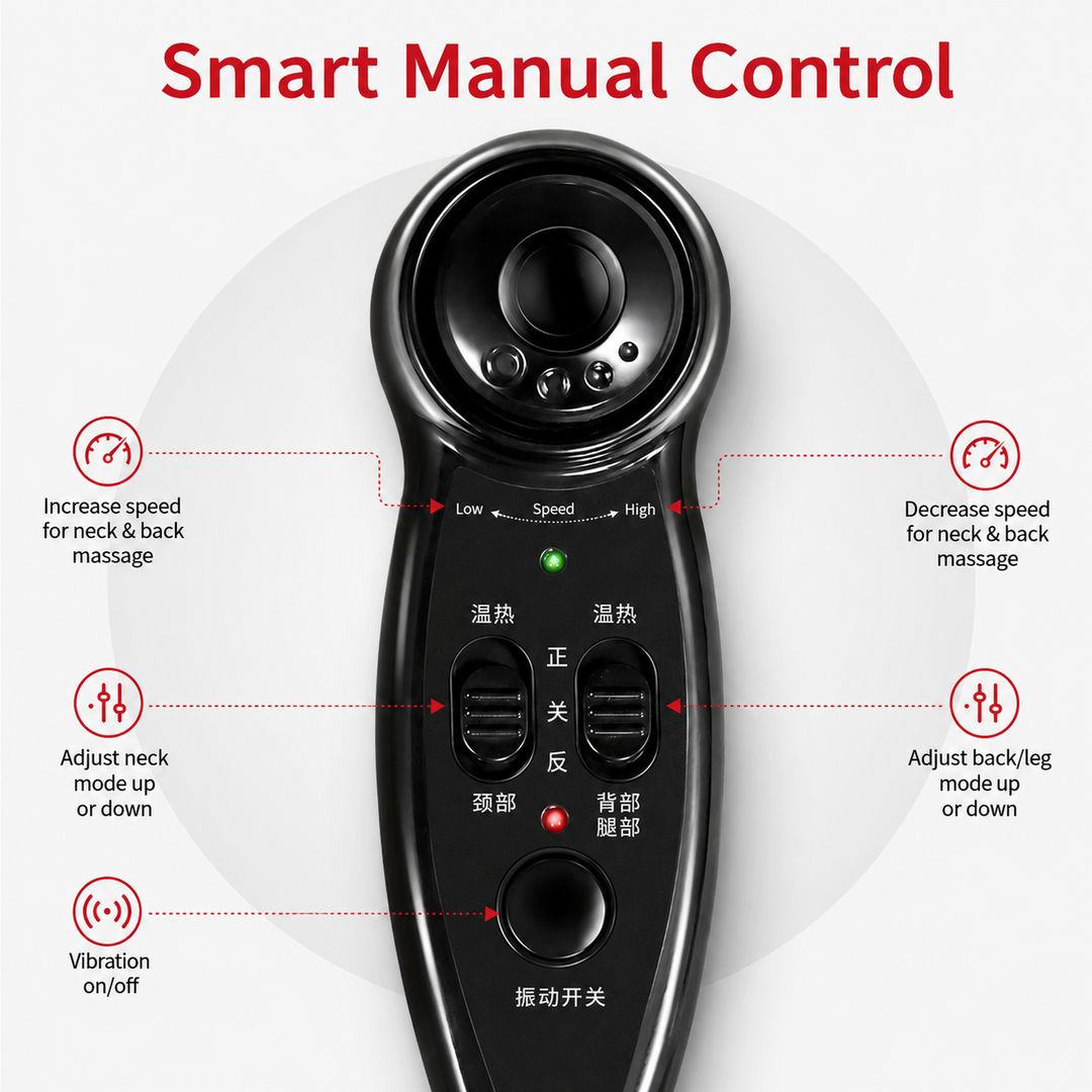 Premium Electric Full Body Massage Chair Infrared Heating Shiatsu Kneading Vibration Neck Back Waist Leg Relaxation Adjustable Ergonomic Chair