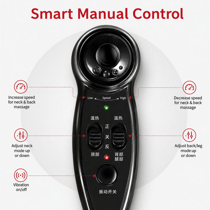 Premium Electric Full Body Massage Chair Infrared Heating Shiatsu Kneading Vibration Neck Back Waist Leg Relaxation Adjustable Ergonomic Chair