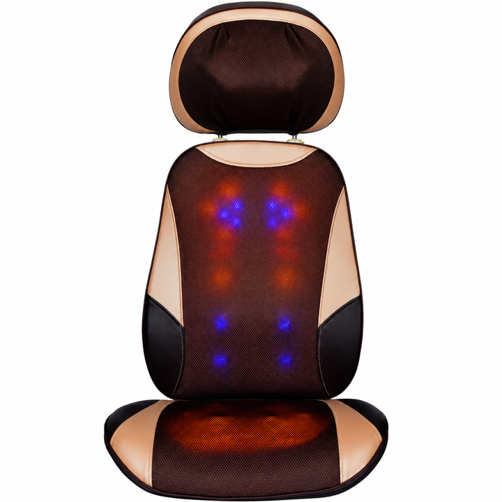 Premium Electric Full Body Massage Chair Infrared Heating Shiatsu Kneading Vibration Neck Back Waist Leg Relaxation Adjustable Ergonomic Chair
