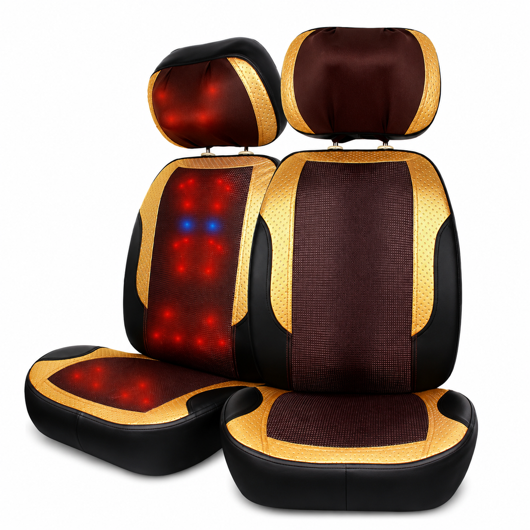 Premium Electric Full Body Massage Chair Infrared Heating Shiatsu Kneading Vibration Neck Back Waist Leg Relaxation Adjustable Ergonomic Chair