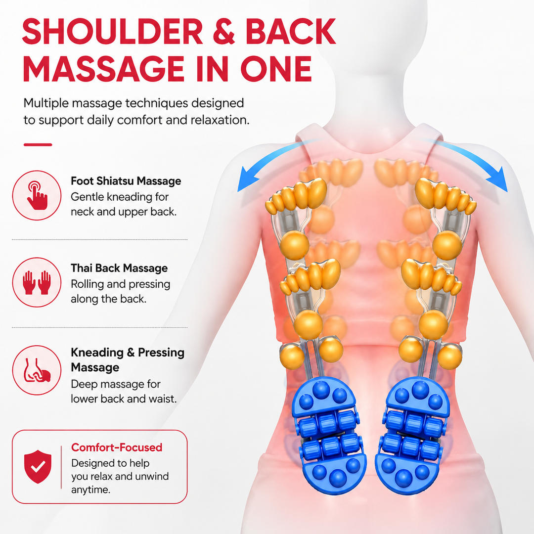 Premium Electric Full Body Massage Chair Infrared Heating Shiatsu Kneading Vibration Recliner Neck Back Waist Leg Massage Adjustable Ergonomic Home Relaxation Chair