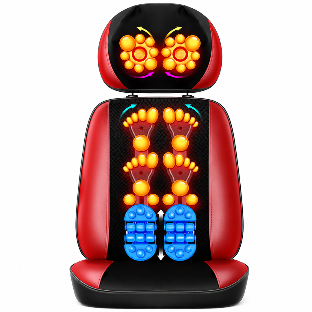 Premium Electric Full Body Massage Chair Infrared Heating Shiatsu Kneading Vibration Recliner Neck Back Waist Leg Massage Adjustable Ergonomic Home Relaxation Chair