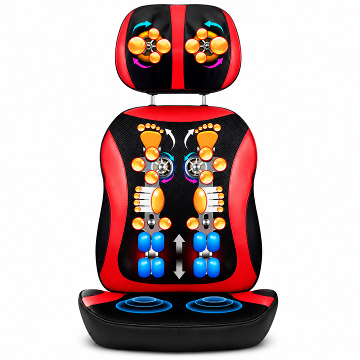 Premium Electric Full Body Massage Chair Infrared Heating Shiatsu Kneading Vibration Recliner Neck Back Waist Leg Massage Adjustable Ergonomic Home Relaxation Chair