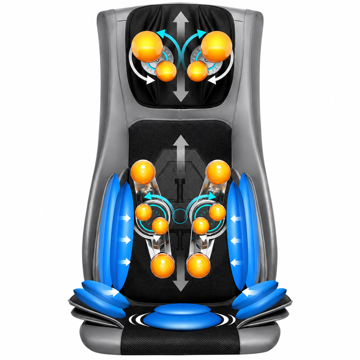 Premium Electric Full Body Massage Chair Infrared Heating Shiatsu Kneading Vibration Recliner Neck Back Waist Leg Massage Adjustable Ergonomic Home Relaxation Chair