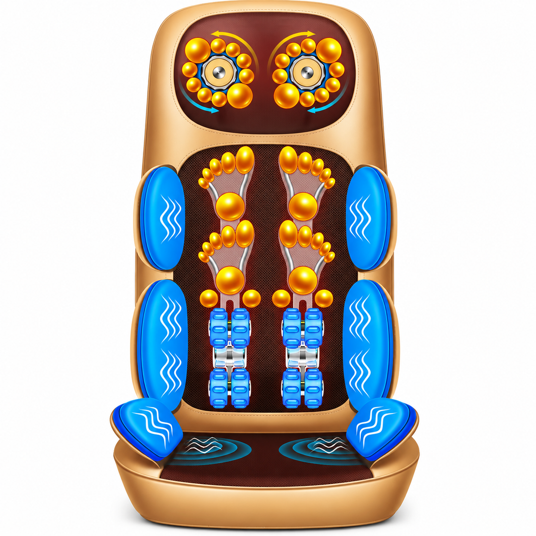 Premium Electric Full Body Massage Chair Infrared Heating Shiatsu Kneading Vibration Recliner Neck Back Waist Leg Massage Adjustable Ergonomic Home Relaxation Chair