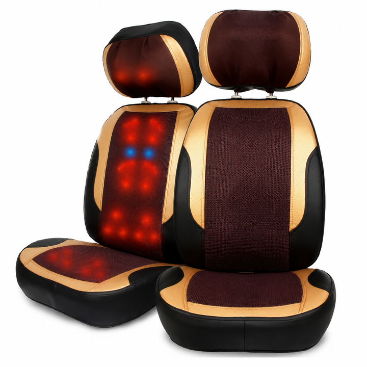 Premium Electric Full Body Massage Chair Infrared Heating Shiatsu Kneading Vibration Recliner Neck Back Waist Leg Massage Adjustable Ergonomic Home Relaxation Chair