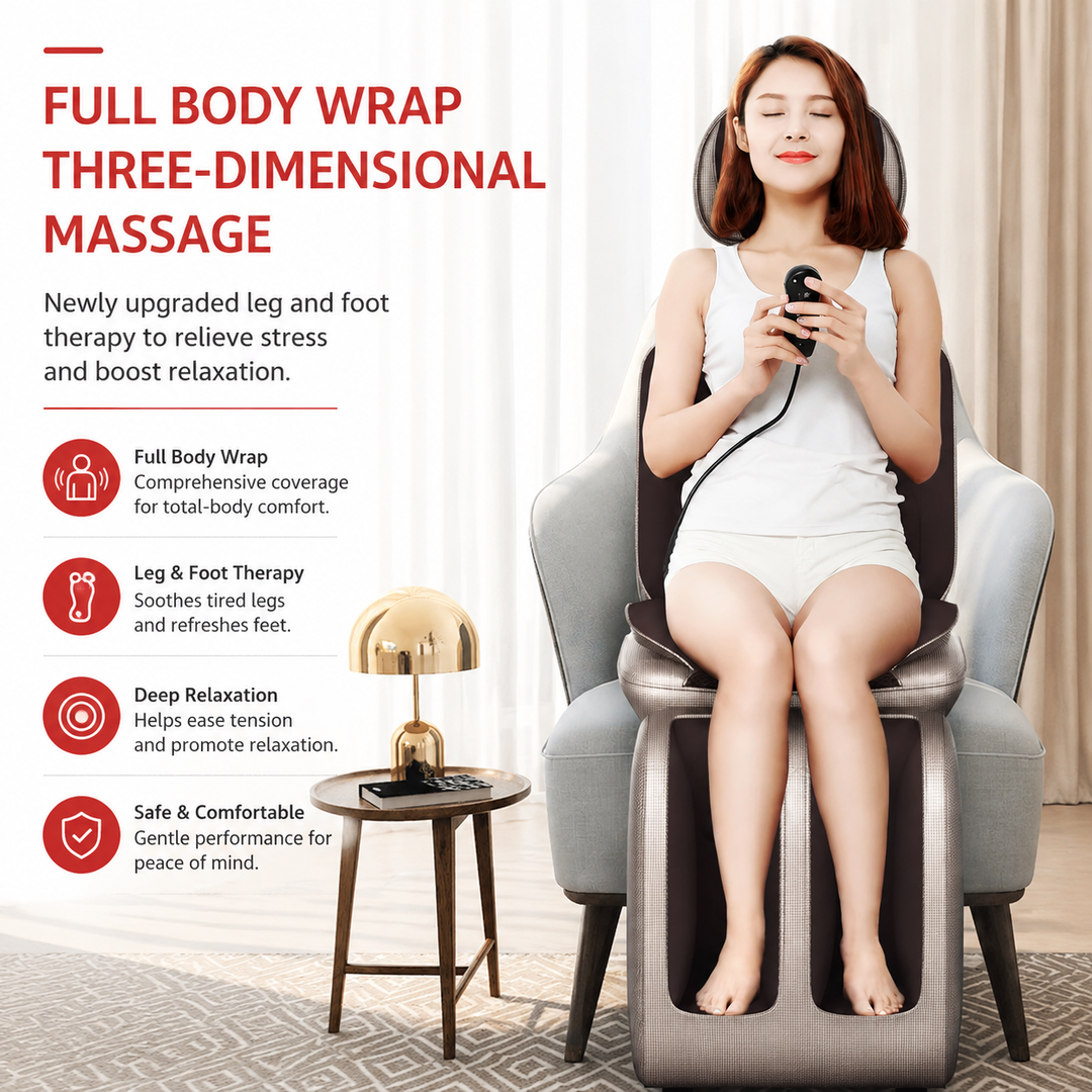 Premium Electric Full Body Massage Cushion Shiatsu Kneading Neck Back Waist Leg Massager Infrared Heating Vibration Seat Home Office Chair Use