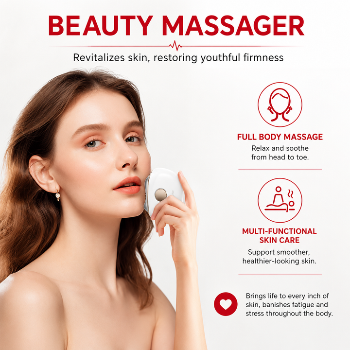 Premium Electric Gua Sha Facial Massager EMS Hot Cold LED Light Therapy Face Lifting Skin Sculpting Device USB-C Rechargeable Home Use Portable Glows
