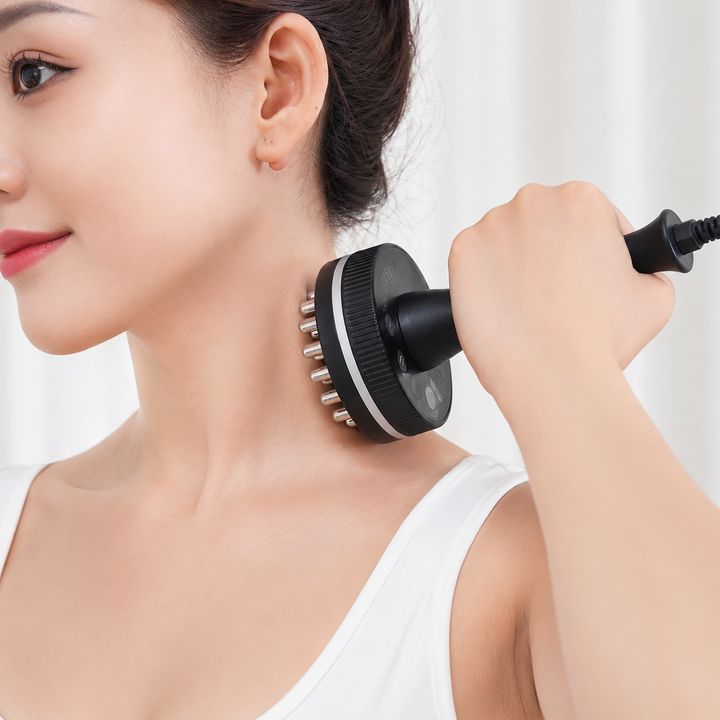 Premium Electric Gua Sha Massager with Heat Microcurrent Body Massage Brush for Back Arms Legs Muscle Relaxation Portable Wellness Recovery Tool