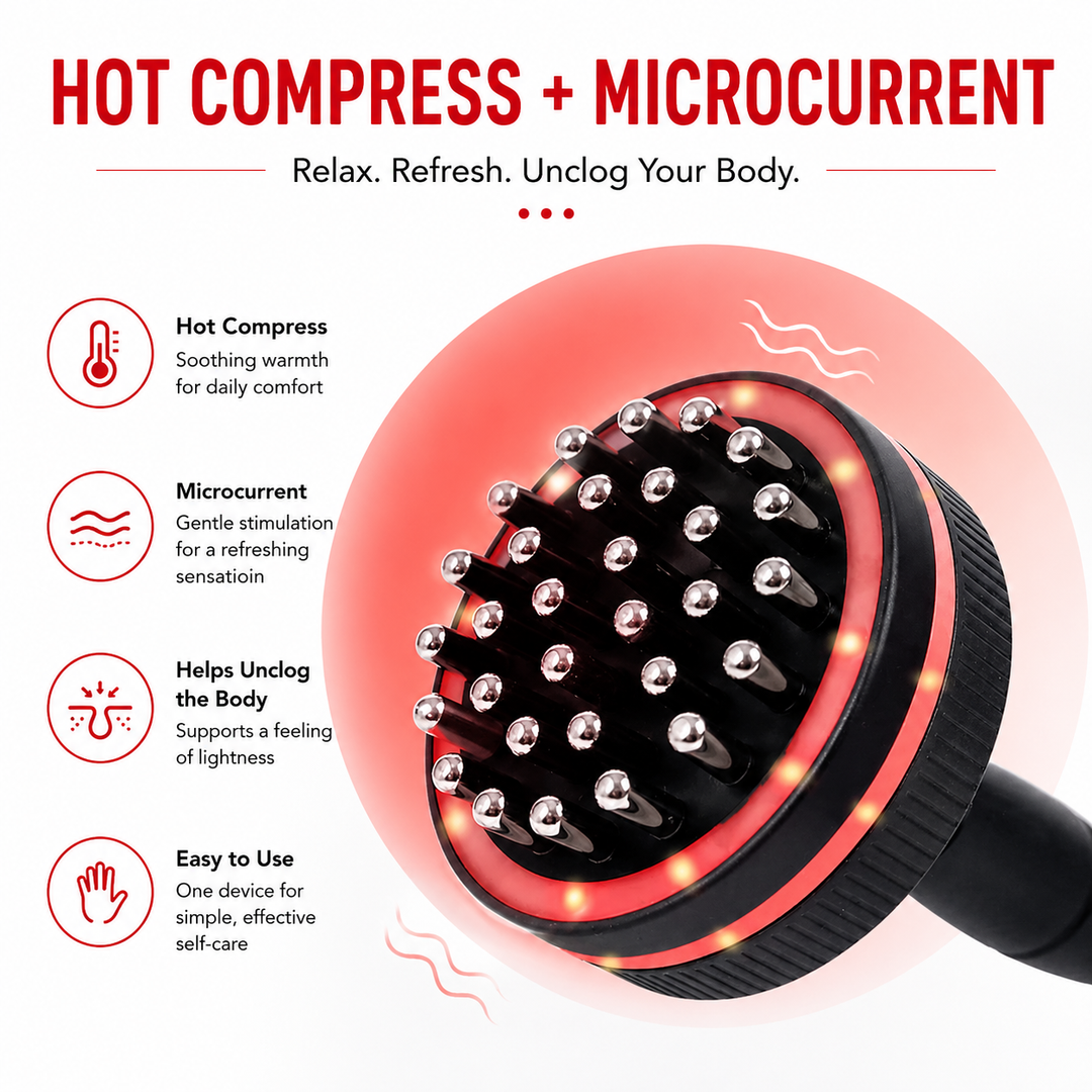 Premium Electric Gua Sha Massager with Heat Microcurrent Body Massage Brush for Back Arms Legs Muscle Relaxation Portable Wellness Recovery Tool