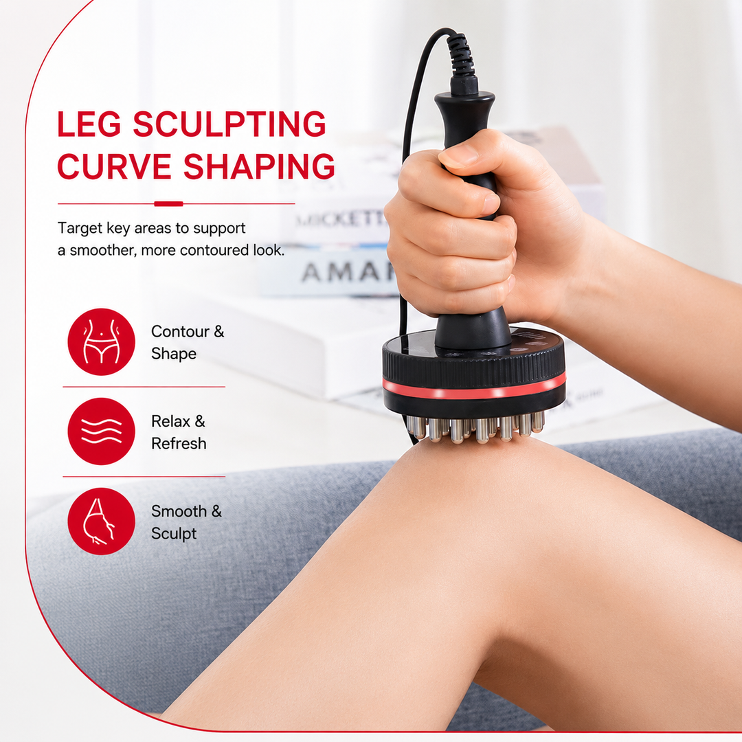 Premium Electric Gua Sha Massager with Heat Microcurrent Body Massage Brush for Back Arms Legs Muscle Relaxation Portable Wellness Recovery Tool