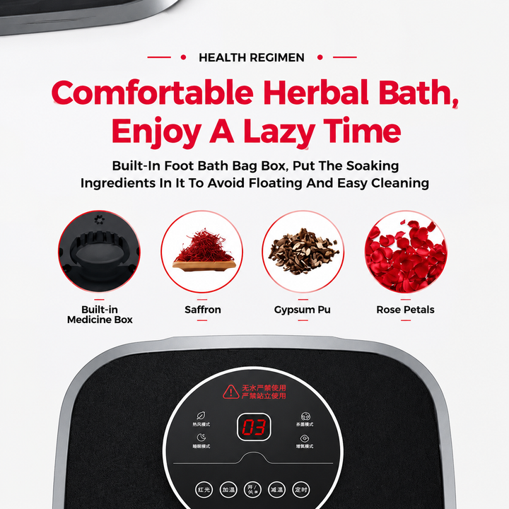Premium Electric Heated Foot Spa Massager Portable Foot Bath Bubble Shiatsu Roller Temperature Control LED Display Home Foot Soaking Spa Machine