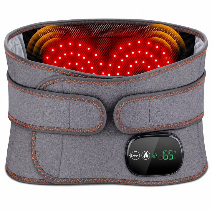 Premium Electric Heating Waist Massager Belt Rechargeable Vibration Heat Therapy Wrap Adjustable Heat Levels Cordless Relaxation Support Device