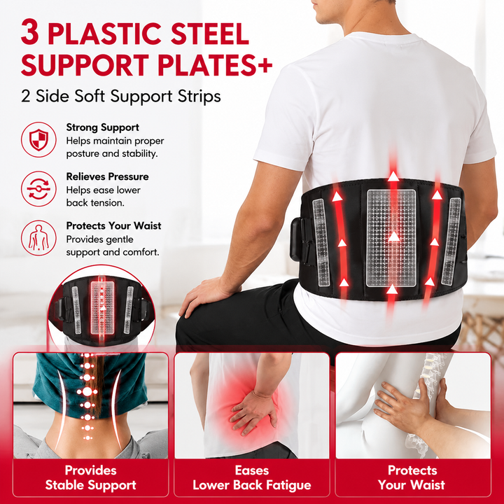 Premium Electric Heating Waist Massager Belt Rechargeable Vibration Heat Therapy Wrap Adjustable Heat Levels Cordless Relaxation Support Device