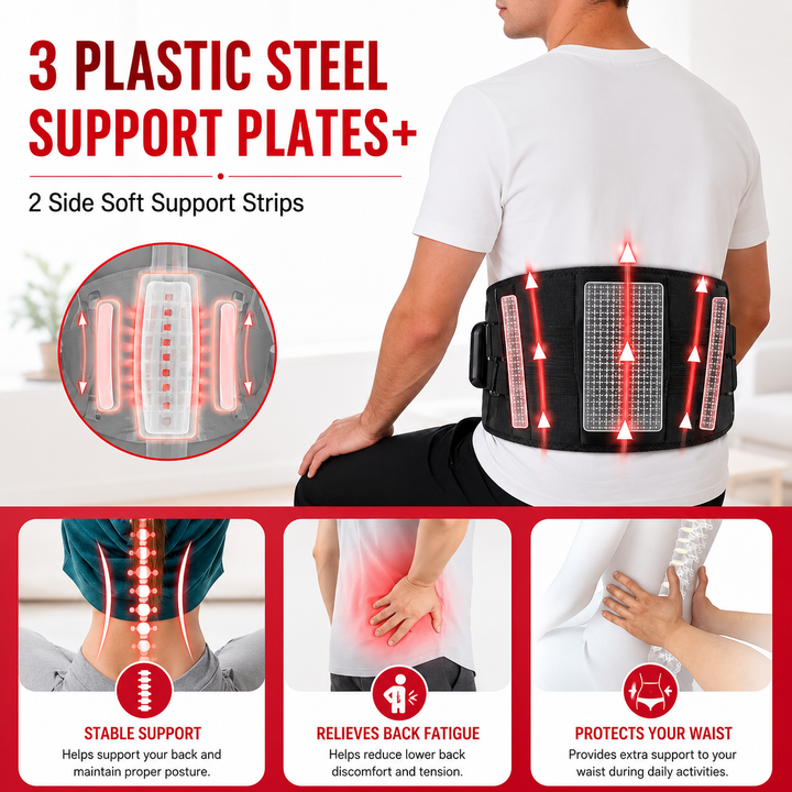 Premium Electric Heating Waist Massager Belt Rechargeable Vibration Heat Therapy Wrap Adjustable Lumbar Support Back Pain Relief Portable Belt