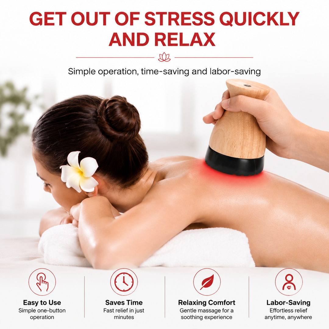 Premium Electric Hot Stone Gua Sha Massager Heated Bian Stone Body Massage Tool Back Waist Pain Relief Spa Heat Therapy Relaxation Device Pro