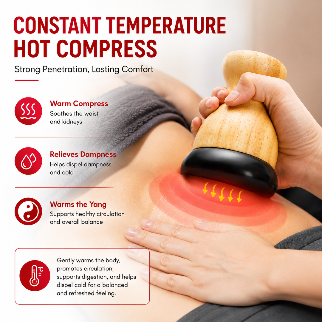 Premium Electric Hot Stone Gua Sha Massager Heated Bian Stone Body Relaxation Tool Spa Heat Therapy Back Waist Muscle Pain Relief Device Home Use