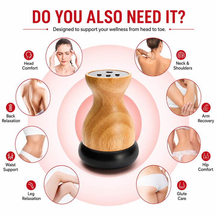 Premium Electric Hot Stone Gua Sha Massager Heated Bian Stone Body Relaxation Tool Spa Heat Therapy Back Waist Muscle Pain Relief Device Home Use