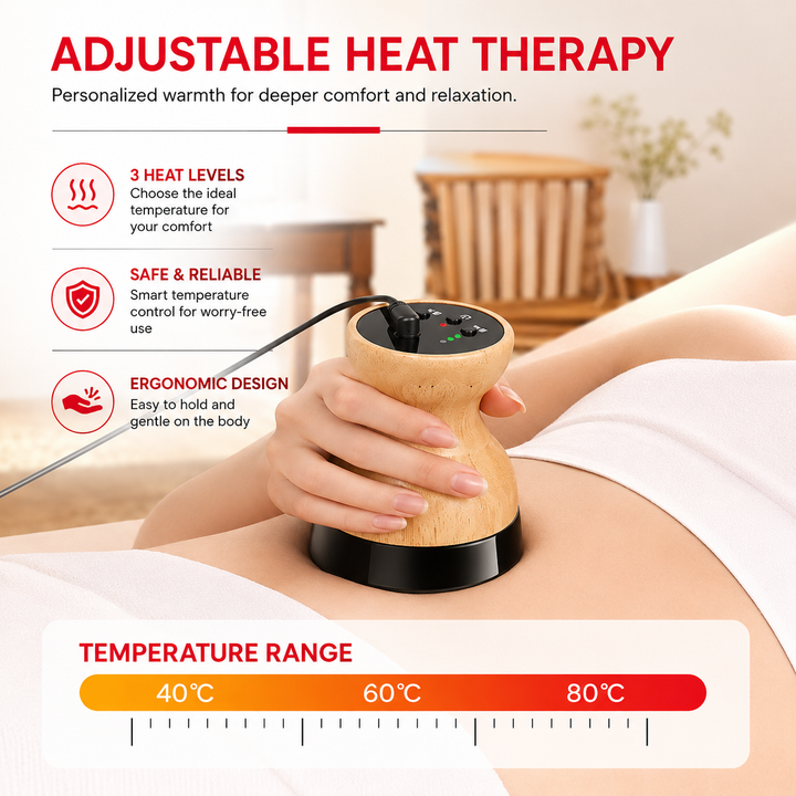 Premium Electric Hot Stone Gua Sha Massager Heated Bian Stone Body Relaxation Tool Spa Heat Therapy Back Waist Muscle Pain Relief Device Home Use